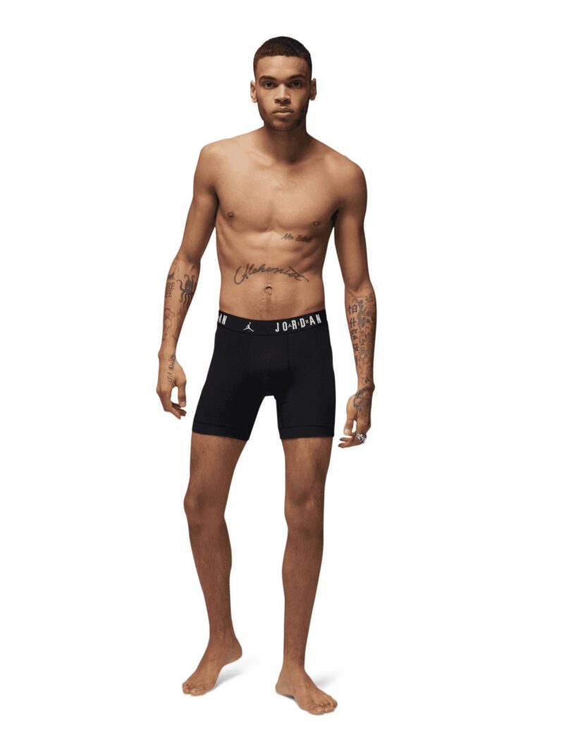 Jordan Boxeri 'FLIGHT Cotton Core Boxer Briefs'  negru / alb