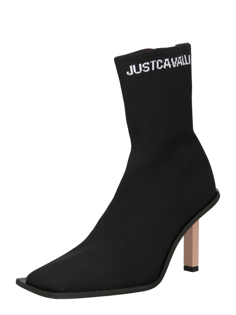 Just Cavalli Botine  negru / alb