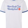 K1X Tricou 'NYC BB'  albastru / portocaliu homar / alb