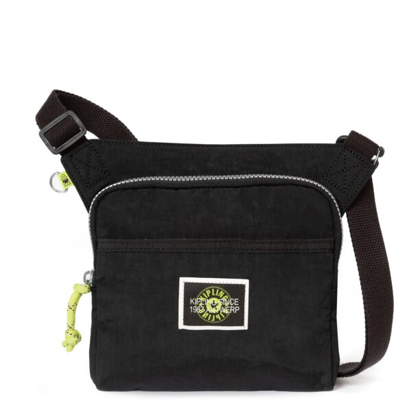 KIPLING Geantă de umăr 'Almiro'  verde neon / negru / alb