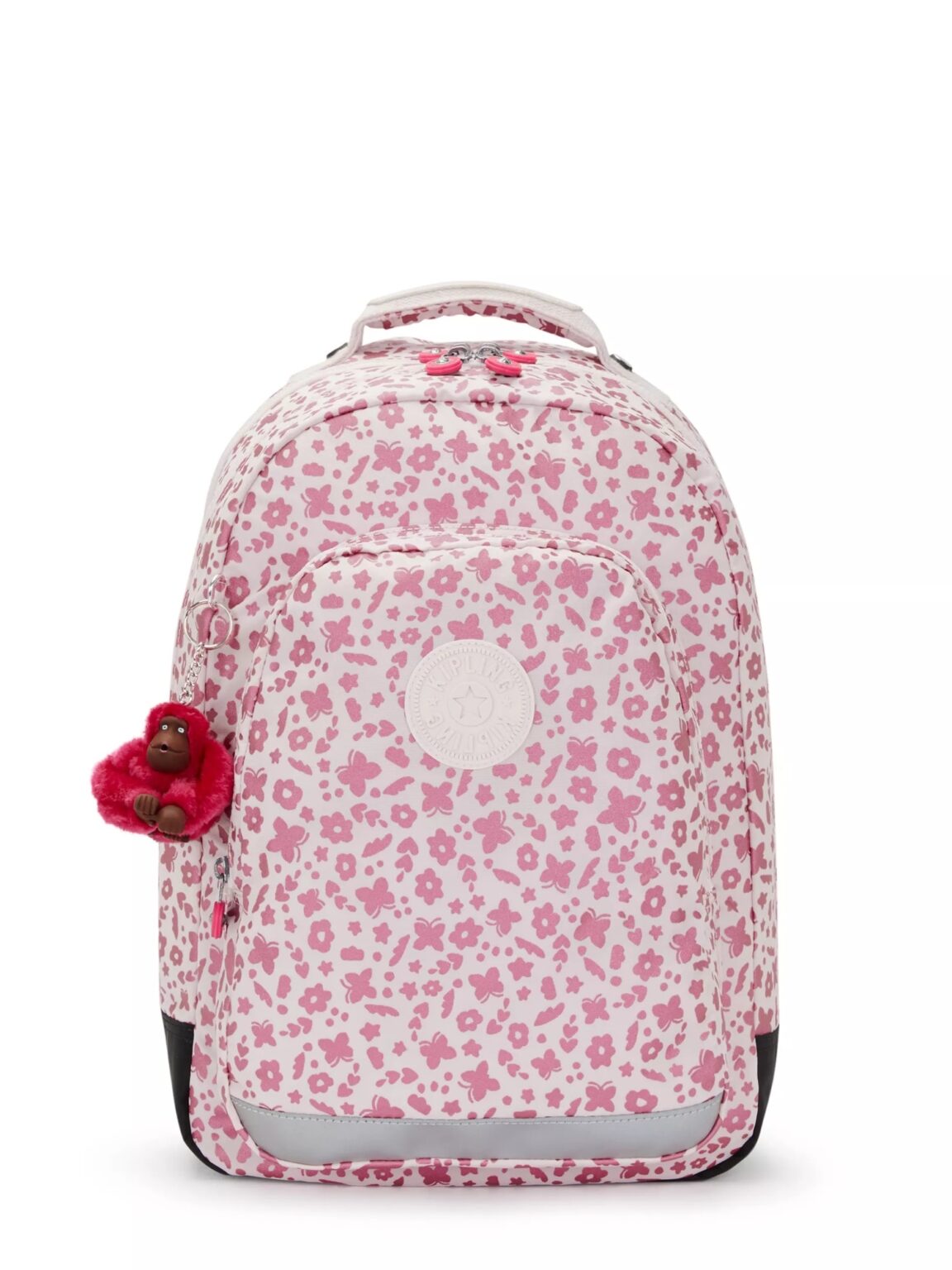 KIPLING Rucsac 'CLASS ROOM'  gri / roz deschis / roșu / negru / alb