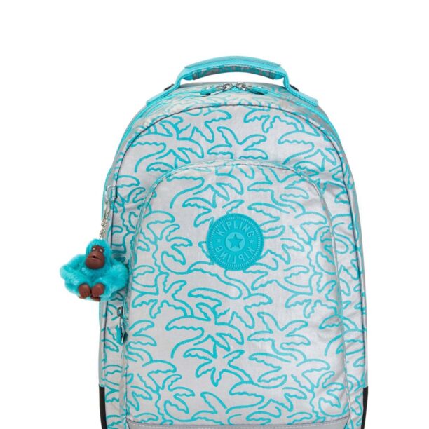 KIPLING Rucsac 'Class Room'  cyan / argintiu