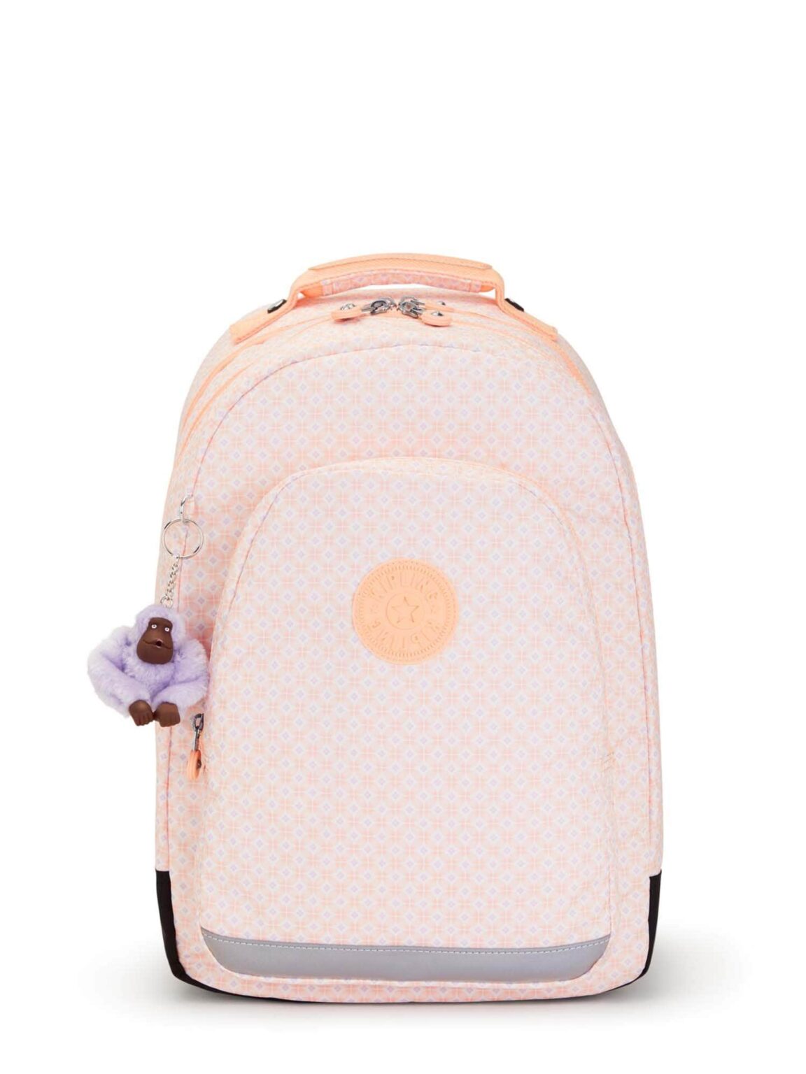 KIPLING Rucsac 'Class Room'  mov pastel / roz pudră / alb natural