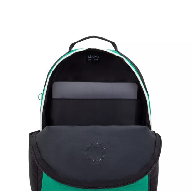 KIPLING Rucsac 'Damie M'  verde închis / negru / alb preţ