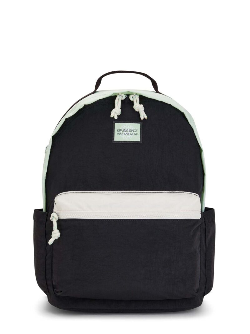 KIPLING Rucsac 'Damien'  verde deschis / negru / alb