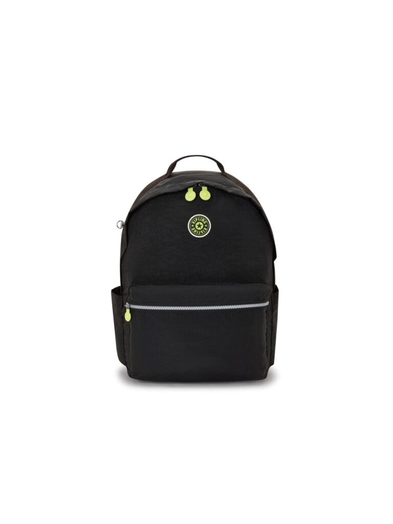 KIPLING Rucsac 'Damien'  verde limetă / negru / alb