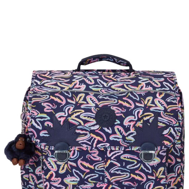 KIPLING Rucsac 'Iniko'  bleumarin / albastru deschis / verde deschis / roz deschis