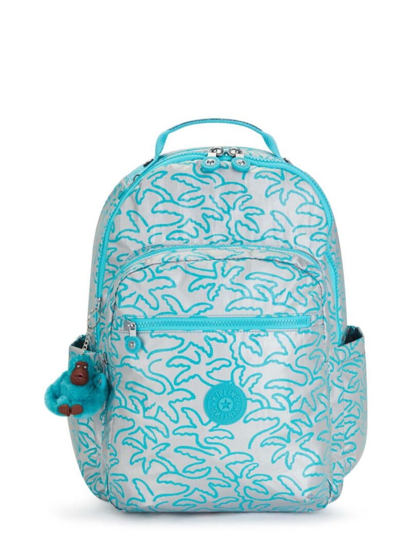 KIPLING Rucsac 'Seoul'  turcoaz / gri deschis