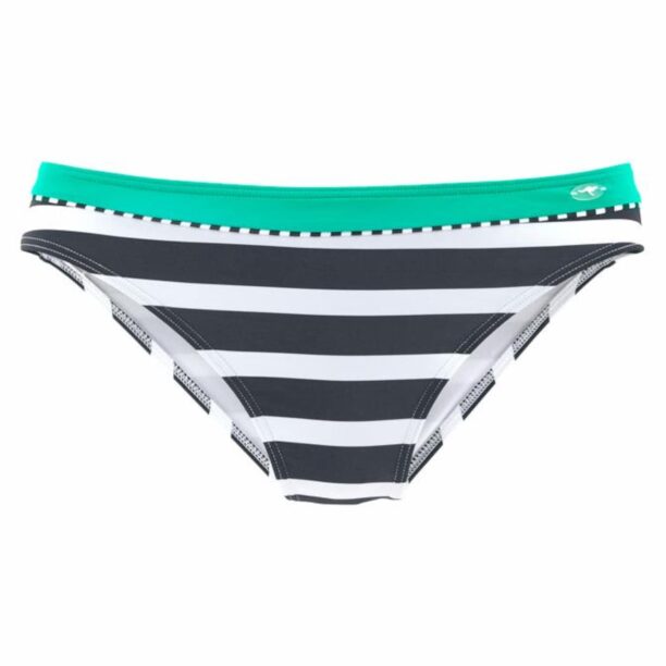 KangaROOS Slip costum de baie  verde jad / negru / alb