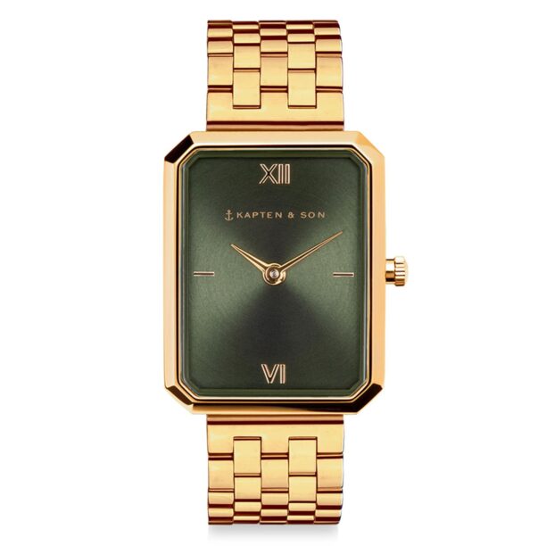 Kapten & Son Ceas analogic 'Grace Gold Steel'  auriu / verde