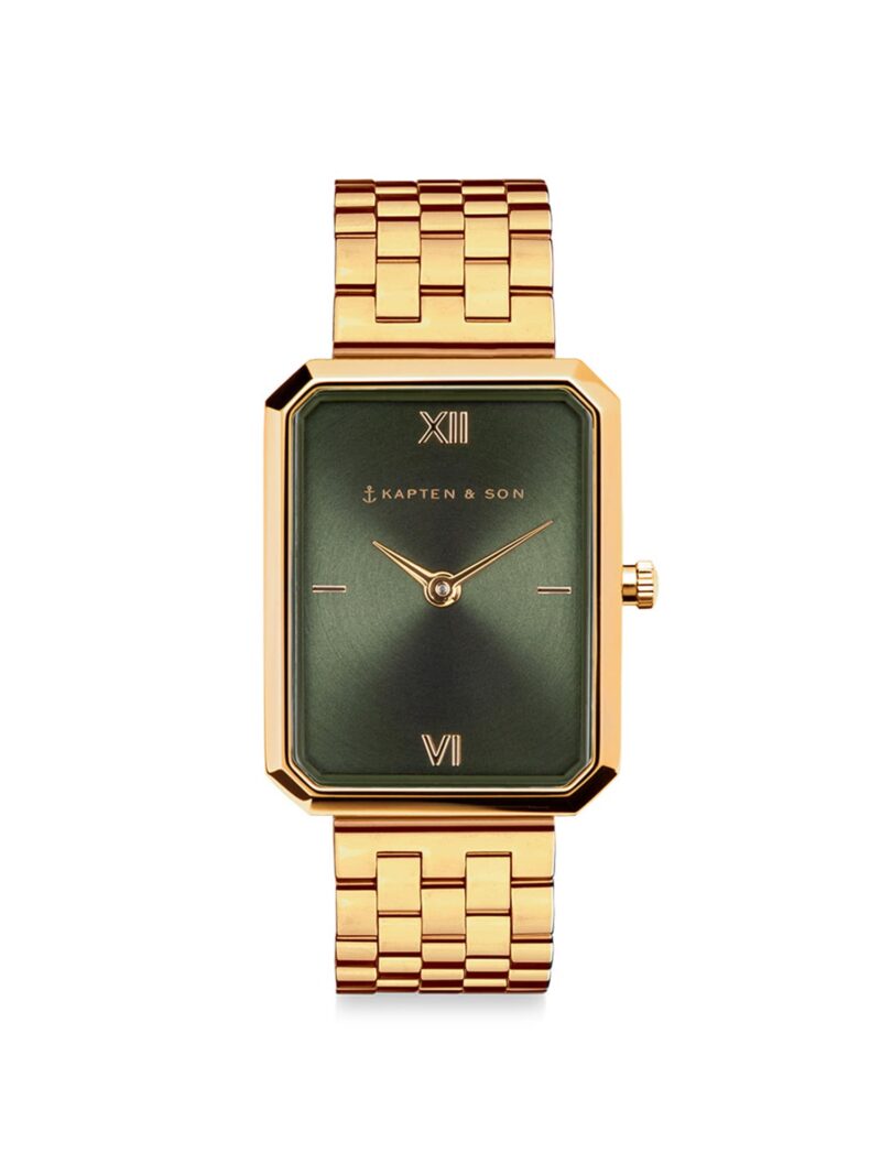 Kapten & Son Ceas analogic 'Grace Gold Steel'  auriu / verde