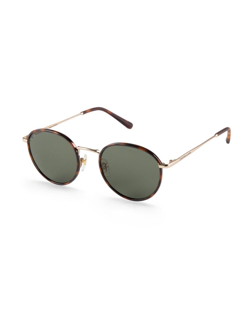 Kapten & Son Ochelari de soare 'London Gold Tortoise Green'  maro / auriu / verde