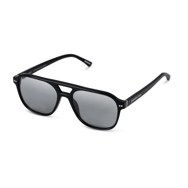 Kapten & Son Ochelari de soare 'Zurich Oversize All Black'  negru / argintiu