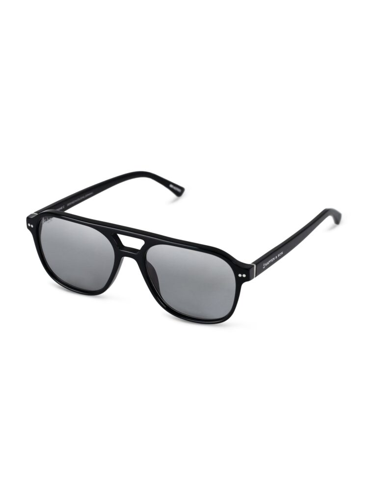 Kapten & Son Ochelari de soare 'Zurich Oversize All Black'  negru / argintiu