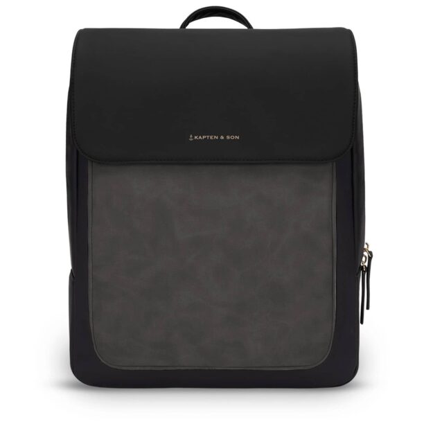 Kapten & Son Rucsac 'Tromso All Black'  gri grafit / negru