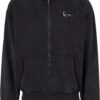 Karl Kani Jachetă  fleece 'Chest Signature'  albastru / negru / alb