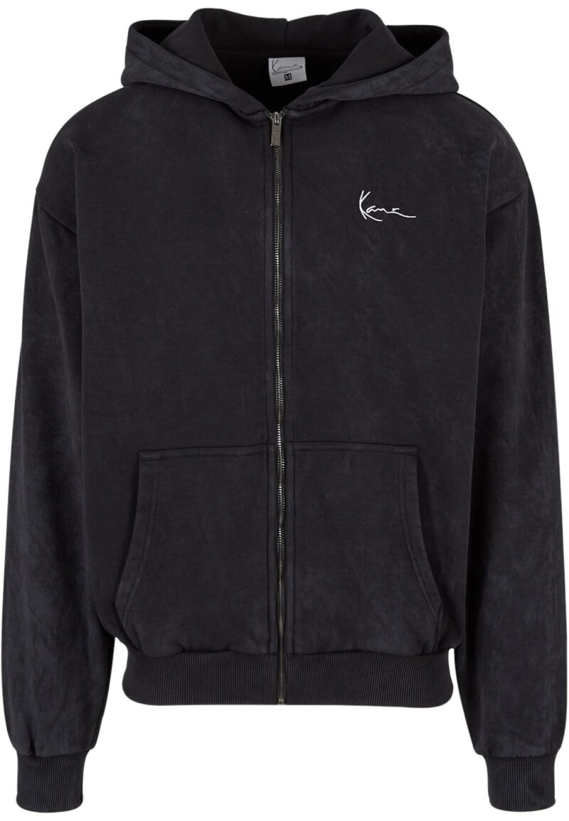 Karl Kani Jachetă  fleece 'Chest Signature'  albastru / negru / alb