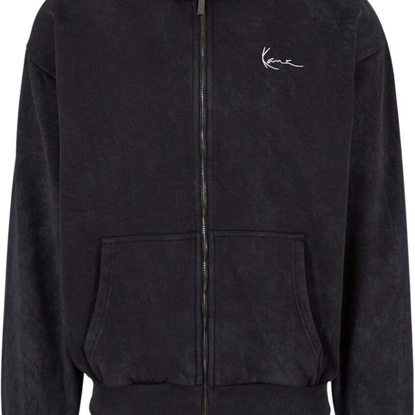 Karl Kani Jachetă  fleece 'Chest Signature'  albastru / negru / alb
