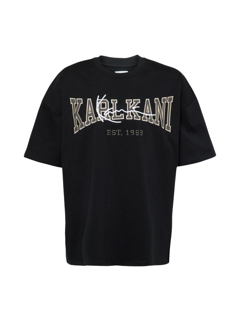 Karl Kani Tricou 'College Signature Heavy'  gri / negru / alb