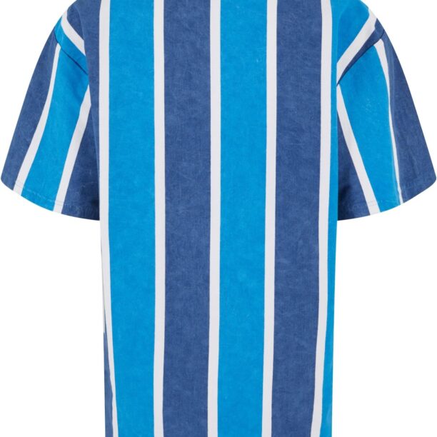 Karl Kani Tricou  albastru / albastru aqua / alb