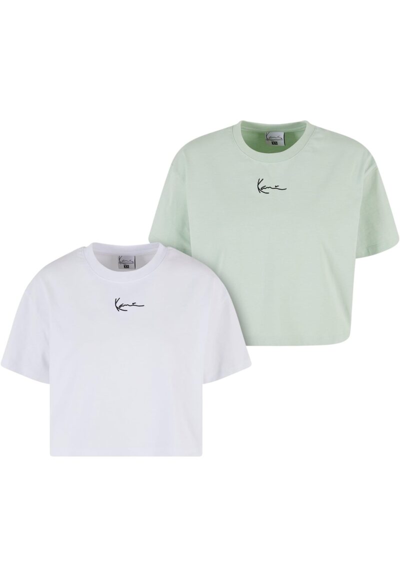 Karl Kani Tricou  verde pastel / negru / alb