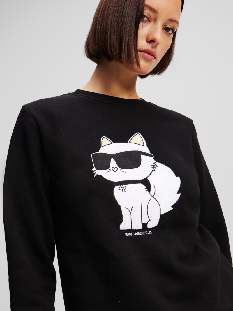 Preţ Karl Lagerfeld Bluză de molton 'Ikonik 2.0 Choupette'  crem / negru / alb