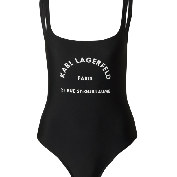 Karl Lagerfeld Costum de baie întreg 'Rue St-Guillaume'  negru / alb