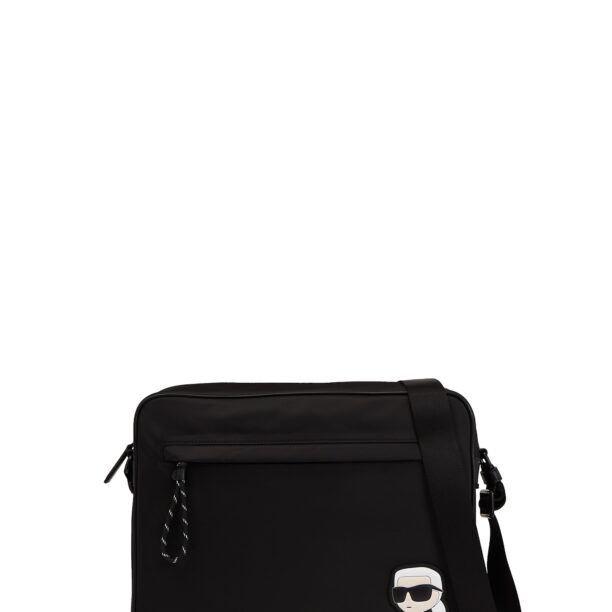 Karl Lagerfeld Messenger  culoarea pielii / negru / alb