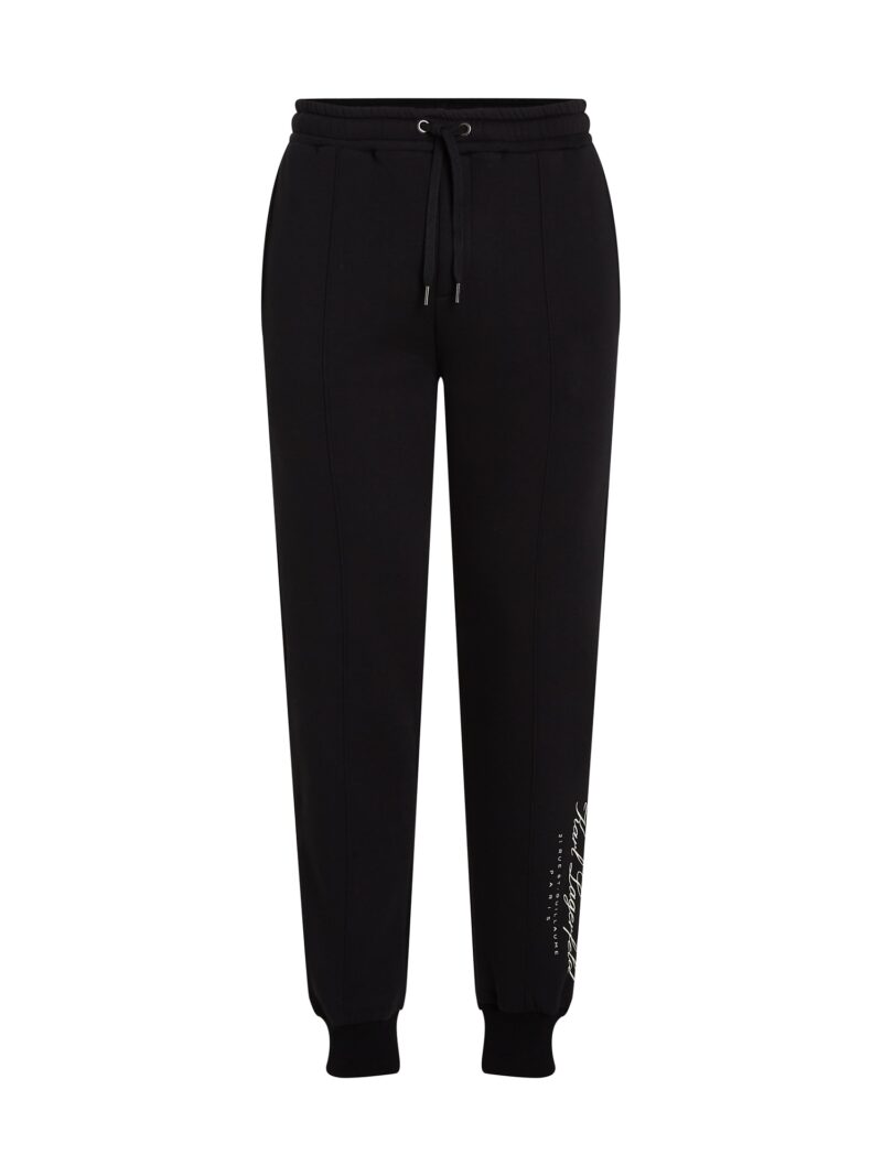 Karl Lagerfeld Pantaloni ' Hotel Karl Pintuck'  negru / alb