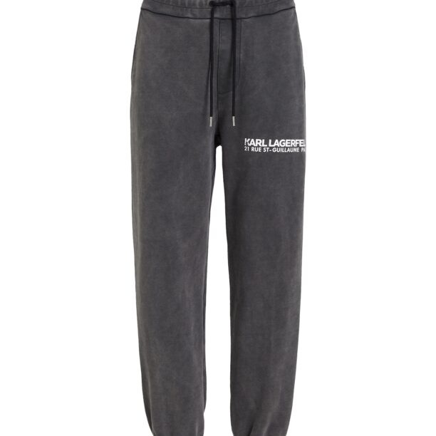 Karl Lagerfeld Pantaloni  negru / alb