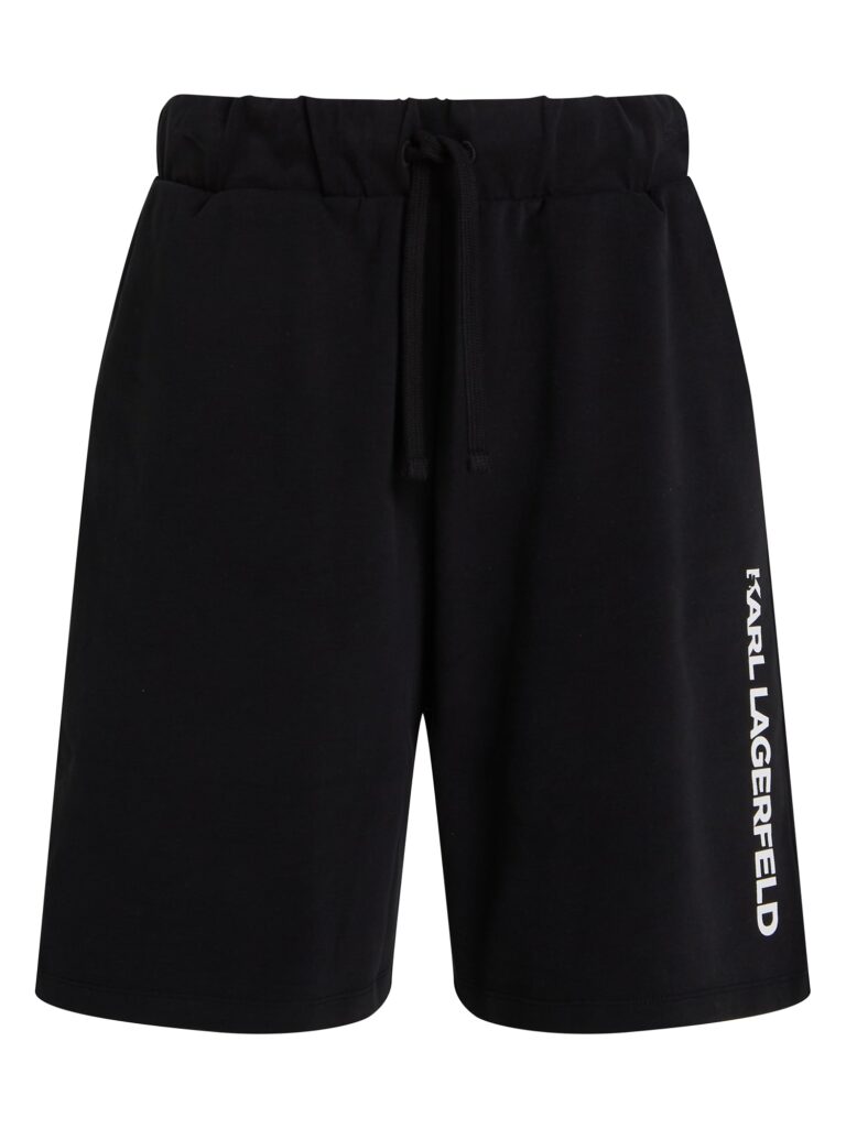 Karl Lagerfeld Pijama scurtă  negru / alb