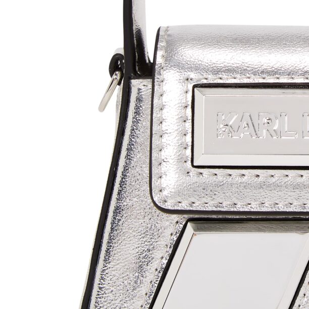 Karl Lagerfeld Poșete 'nano bag'  argintiu preţ