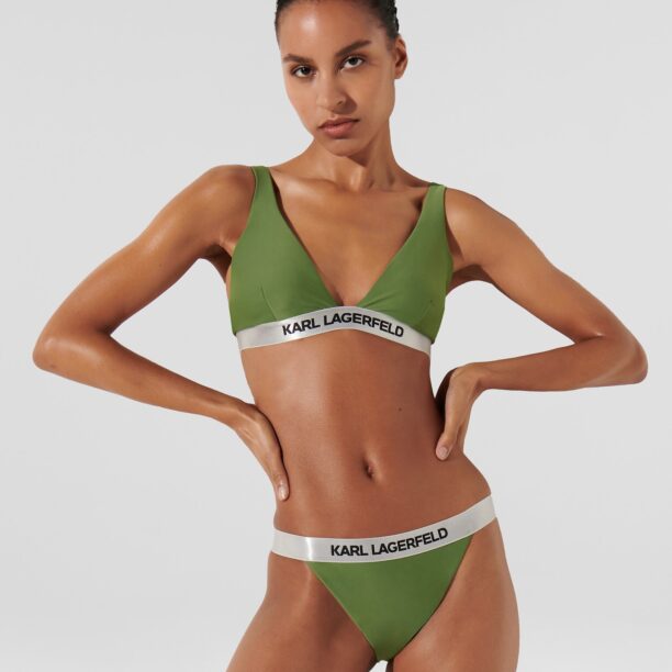 Karl Lagerfeld Slip costum de baie  gri / verde / negru