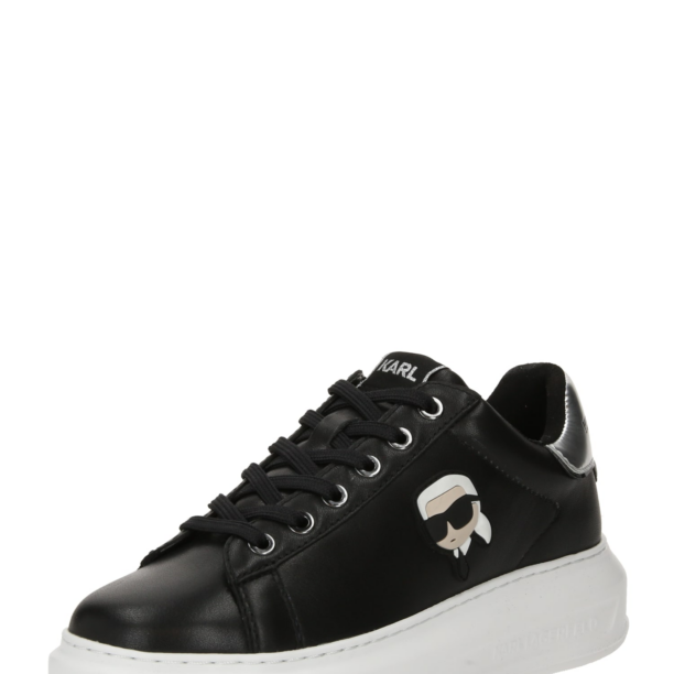 Karl Lagerfeld Sneaker low  culoarea pielii / negru / argintiu / alb