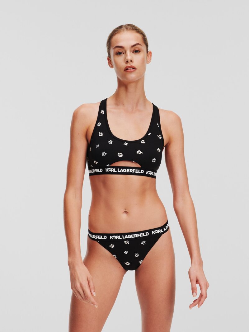 Karl Lagerfeld Sutien  crem / negru / alb