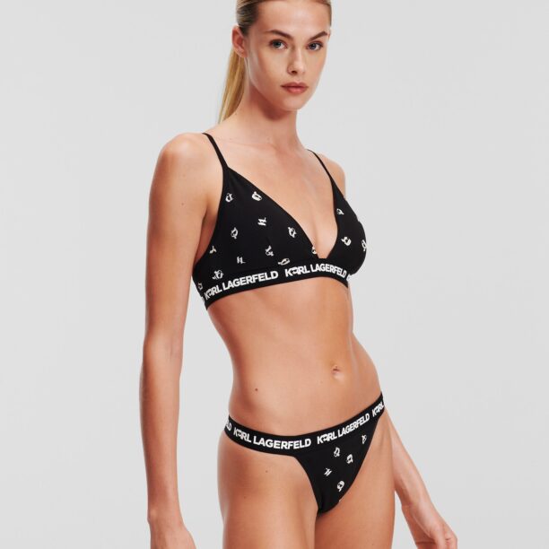 Karl Lagerfeld Sutien  negru / alb