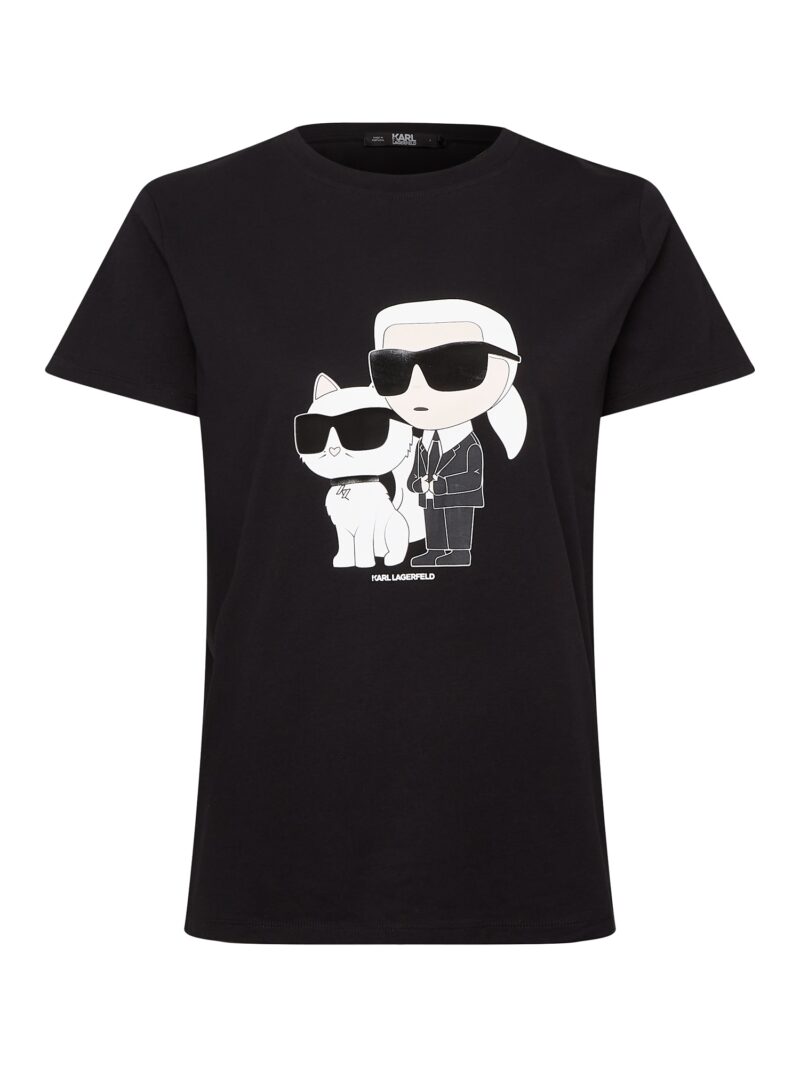 Karl Lagerfeld Tricou 'Ikonik 2.0'  bej deschis / negru / alb