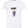 Karl Lagerfeld Tricou 'Ikonik 2.0'  crem / negru / alb murdar