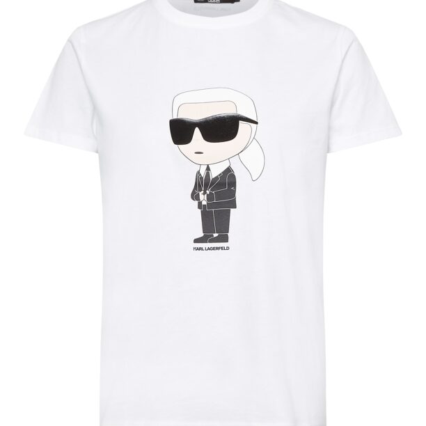 Karl Lagerfeld Tricou 'Ikonik 2.0'  crem / negru / alb murdar