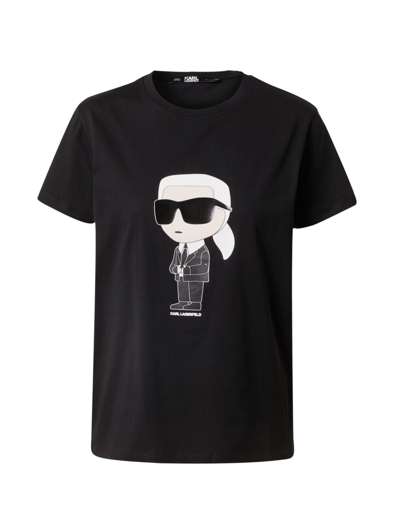 Karl Lagerfeld Tricou 'Ikonik 2.0'  negru / alb