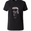 Karl Lagerfeld Tricou 'Ikonik'  negru / argintiu / transparent