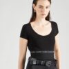 Karl Lagerfeld Tricou body  negru