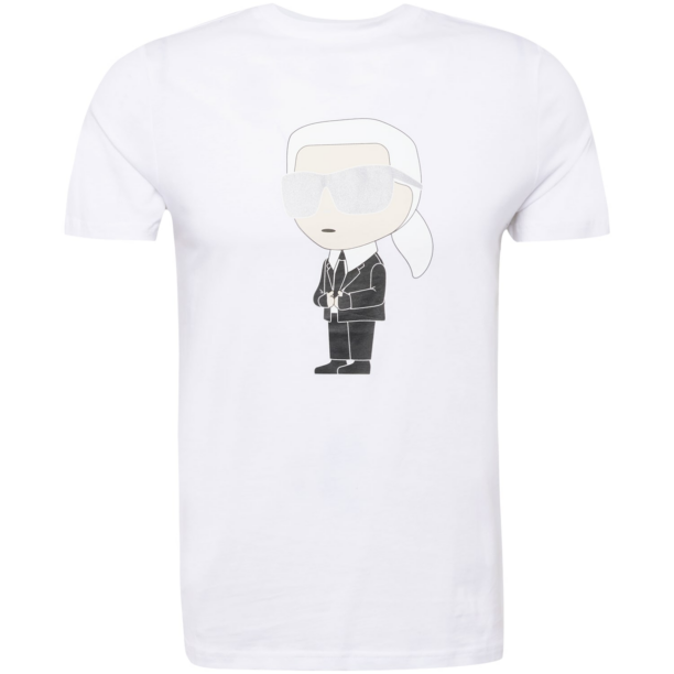 Karl Lagerfeld Tricou  culoarea pielii / negru / argintiu / alb