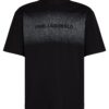 Karl Lagerfeld Tricou  gri / negru