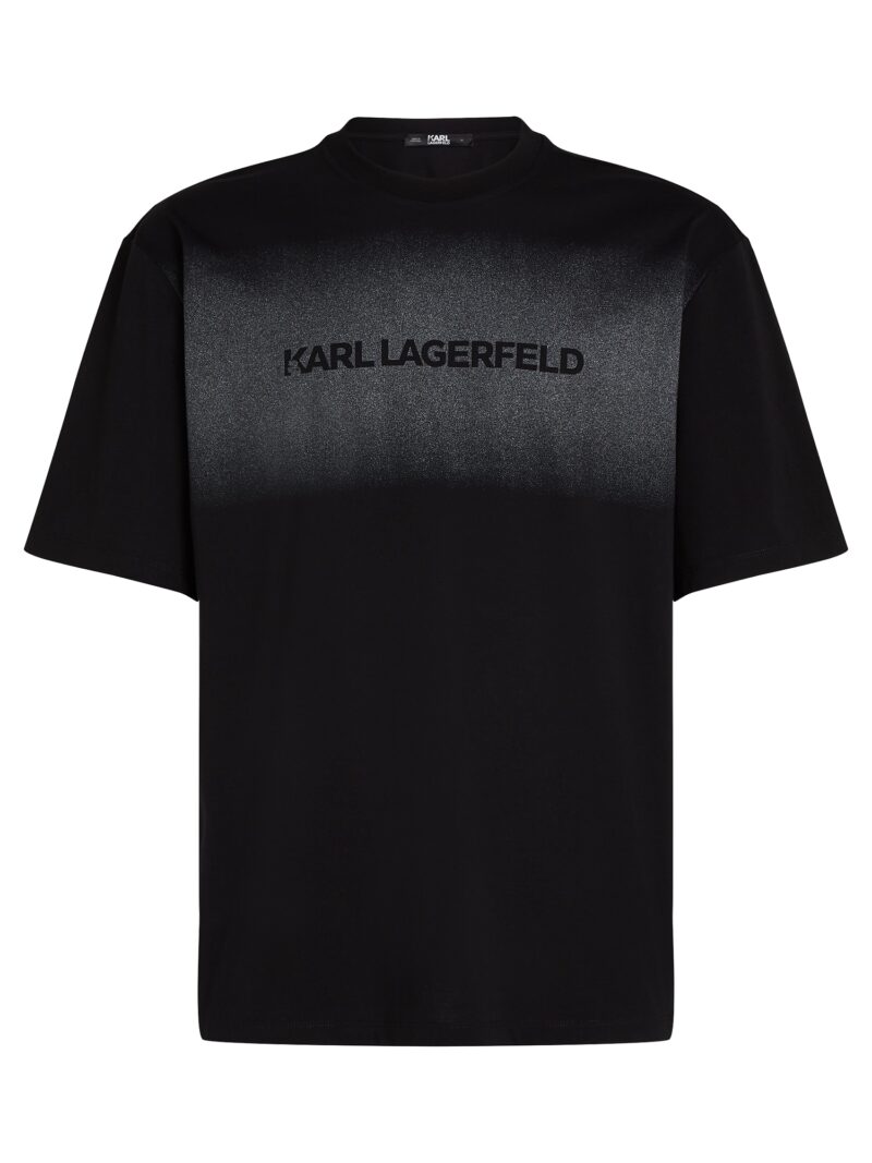 Karl Lagerfeld Tricou  gri / negru