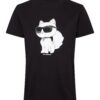 Karl Lagerfeld Tricou  negru / alb