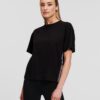 Karl Lagerfeld Tricou  negru / alb