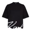 Karl Lagerfeld Tricou  negru / alb