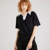 Karl Lagerfeld Tricou  negru / alb