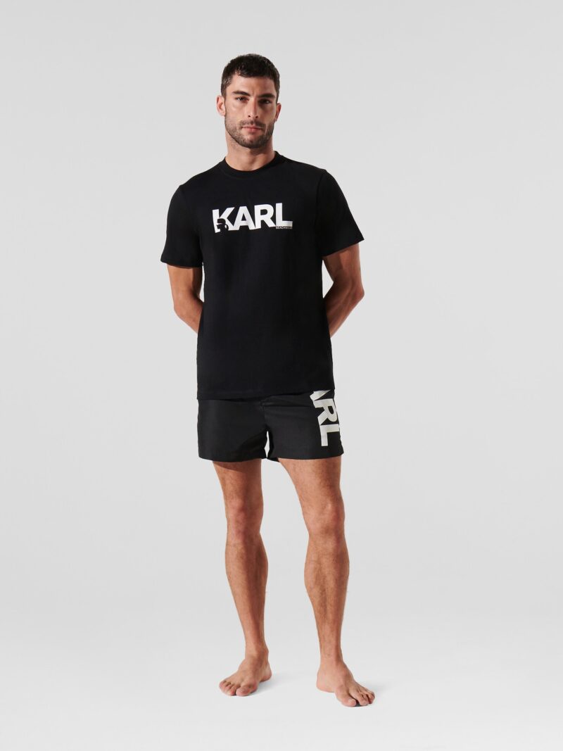 Preţ Karl Lagerfeld Tricou  negru / alb